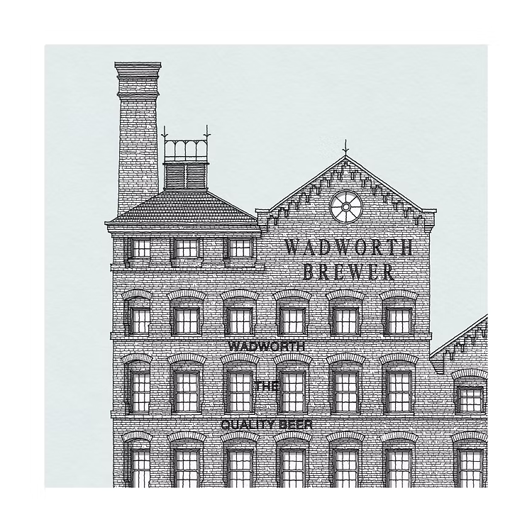 Wadworth Brewery Architectural Print - 2 sizes available