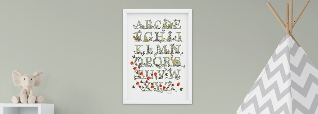 A3 Woodland Alphabet Print (Unframed)