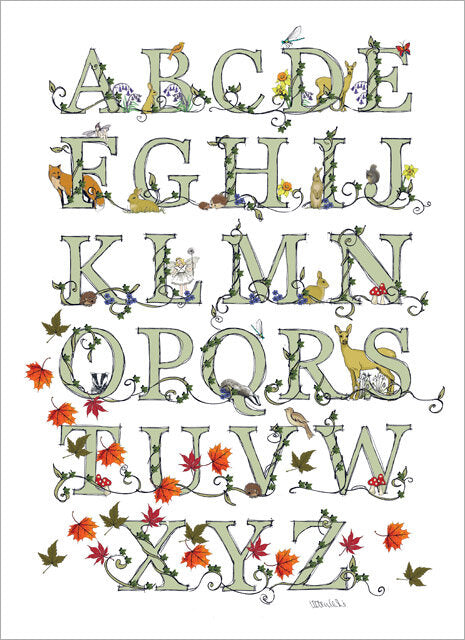 A3 Woodland Alphabet Print (Unframed)