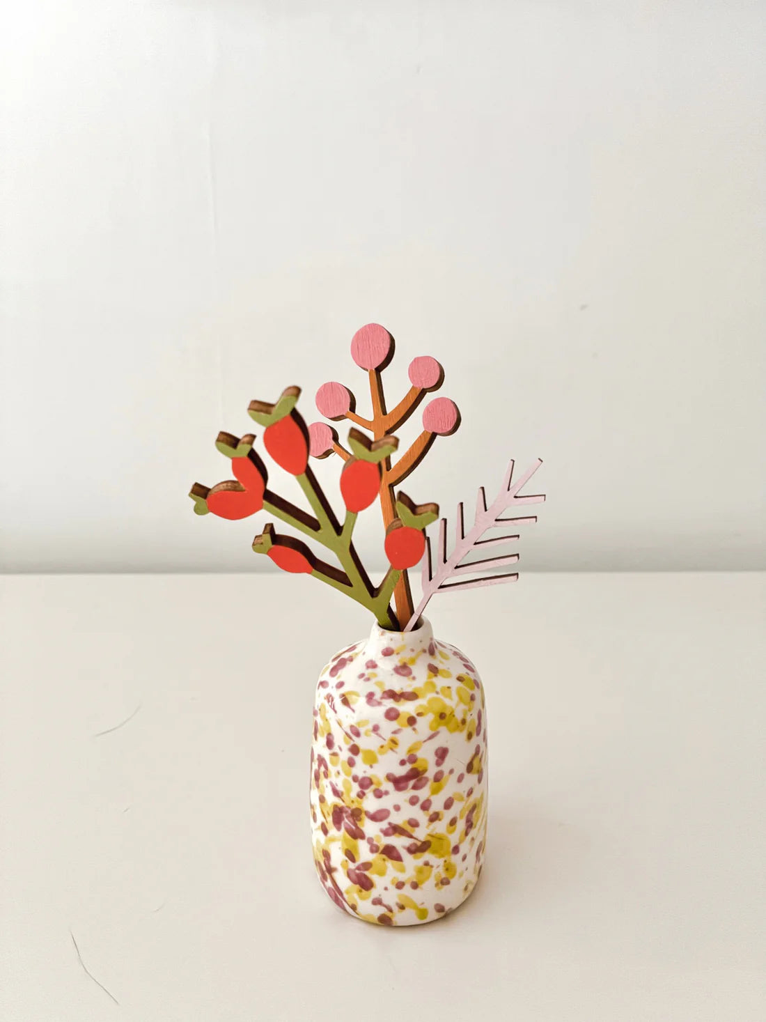 Hand Painted Wooden Winter Posy