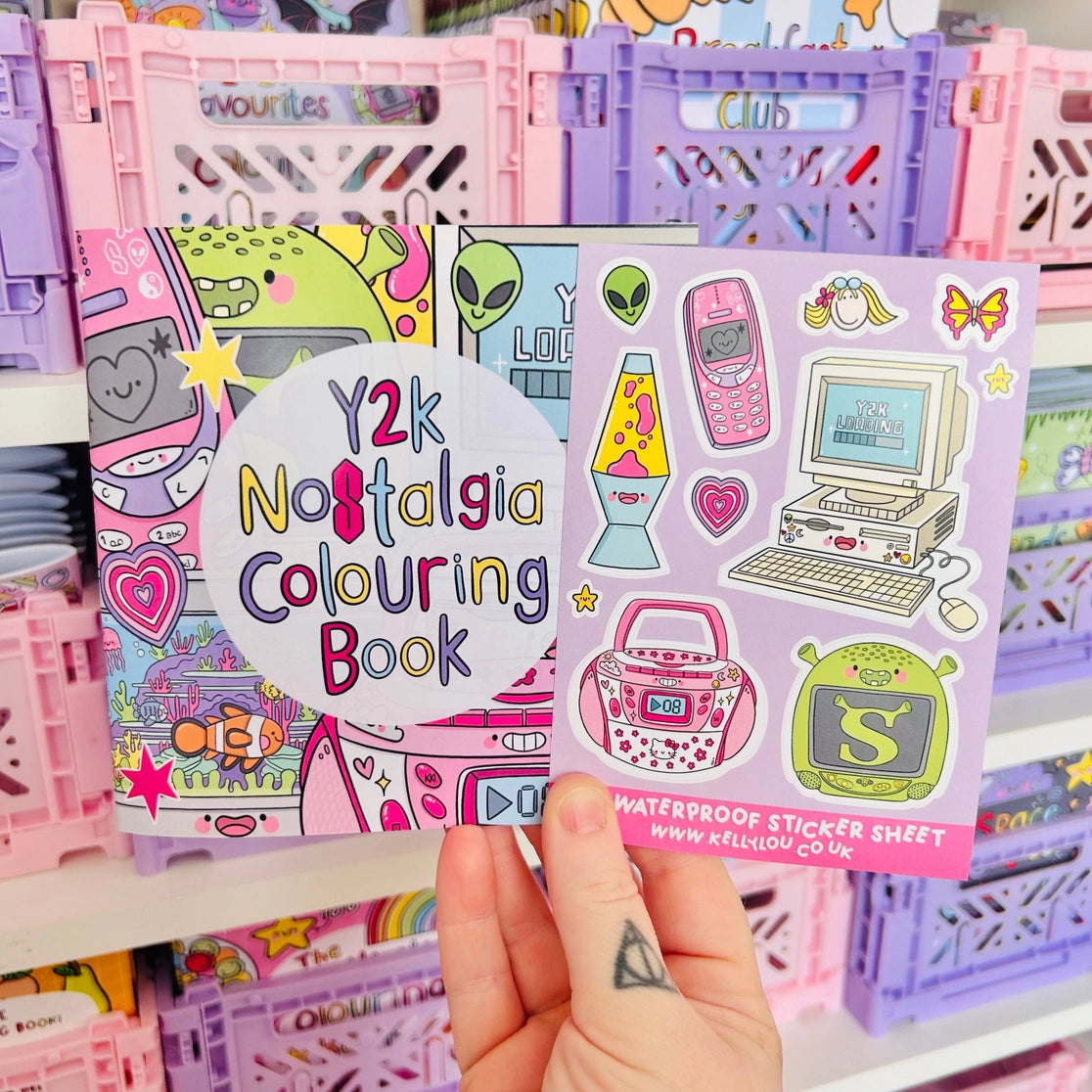 Y2K Nostalgia Colouring Book