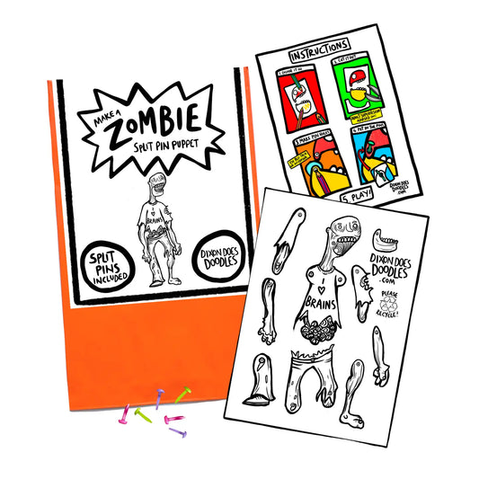 Zombie Split Pin Puppet Craft Kit