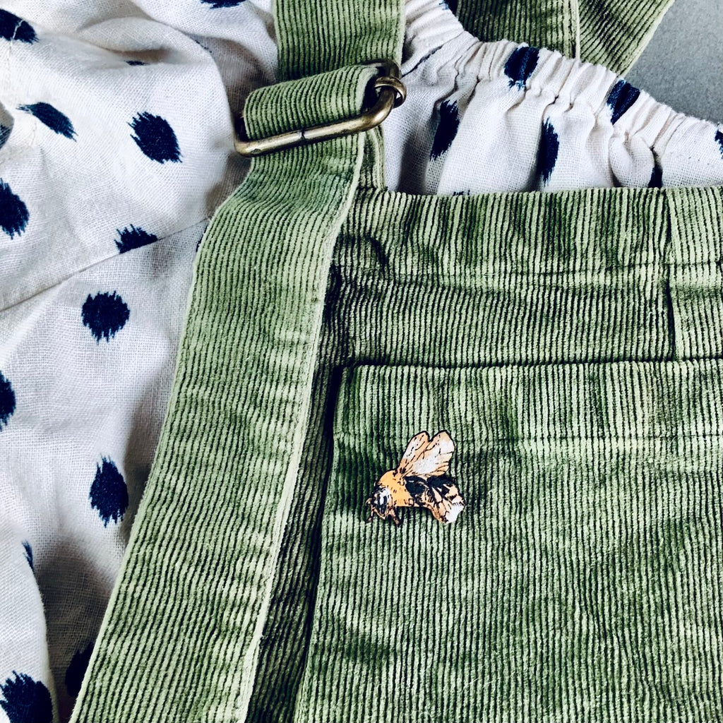 Bumble Bee Hand Painted Mini Pin Brooch