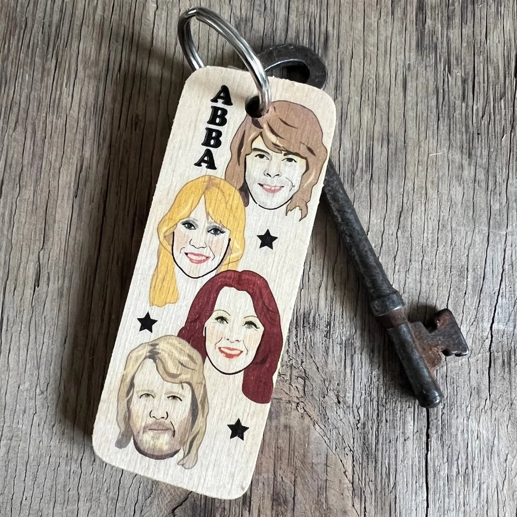 ABBA Wooden Keyring