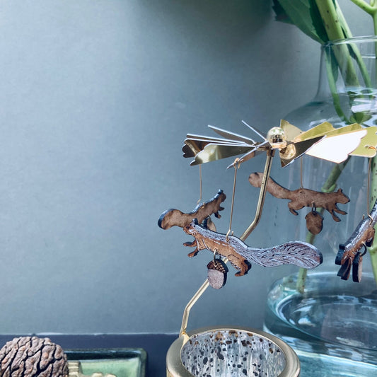 Squirrel Candle Carousel