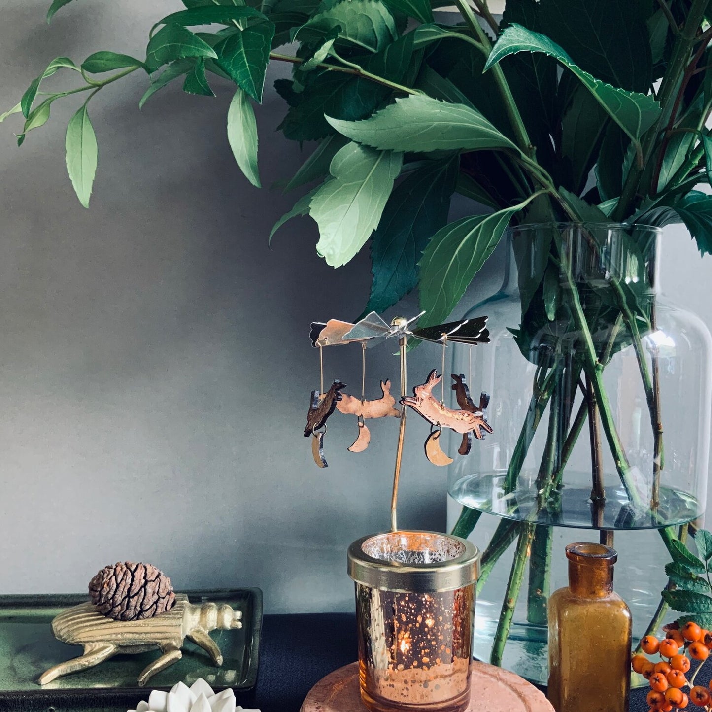 Leaping Hare Candle Carousel
