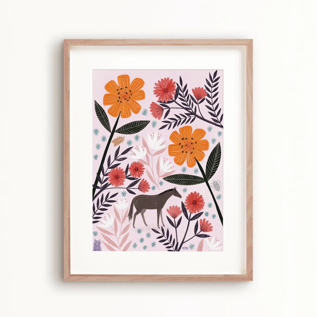 Tiny Horse or Large Flowers? Bonbi Forest Print