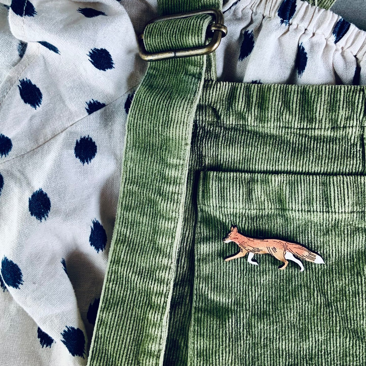 Fox Hand Painted Mini Pin
