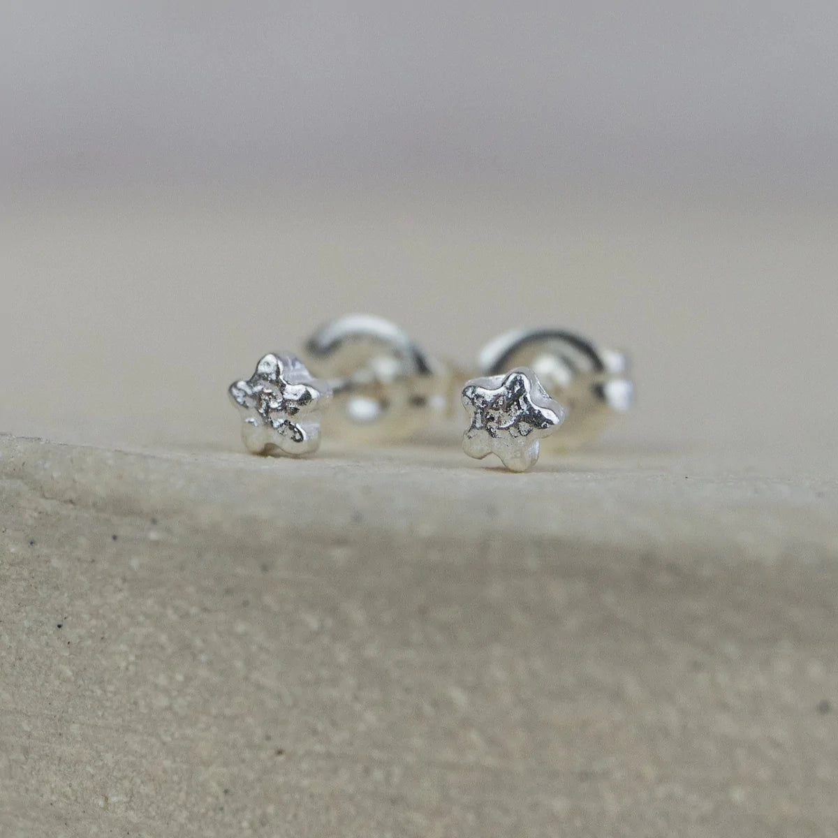 Flower Sterling Silver Mini Stud Earrings