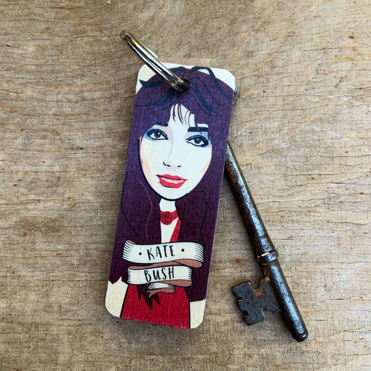 Kate Bush Wooden Keyring