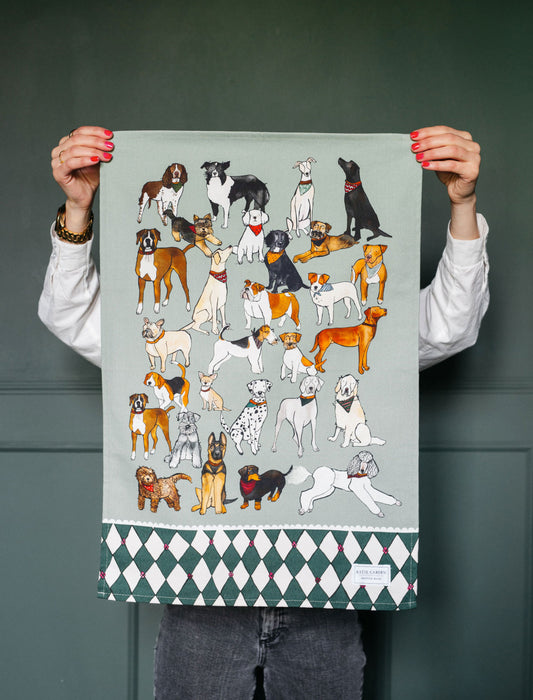 Dogs Tea Towel