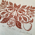 Apple Tree Man Original Linocut Print