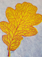 Oak Leaf Original Linocut Print