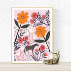 Tiny Horse or Large Flowers? Bonbi Forest Print A4