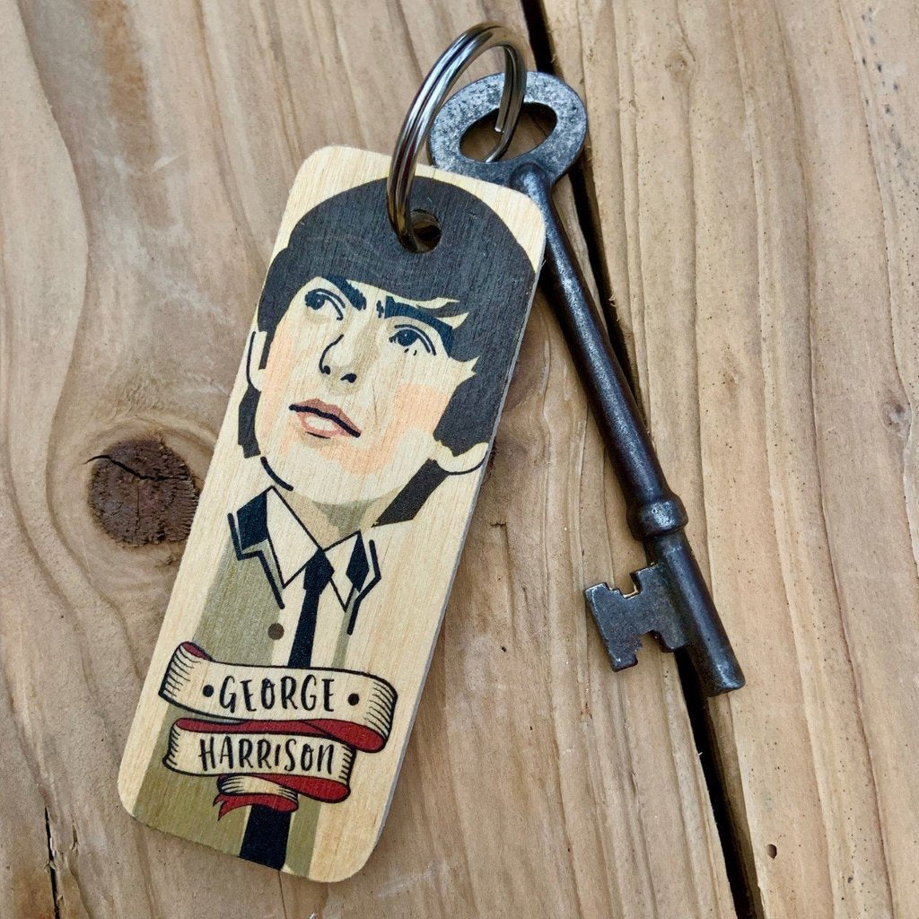 George Harrison Wooden Keyring