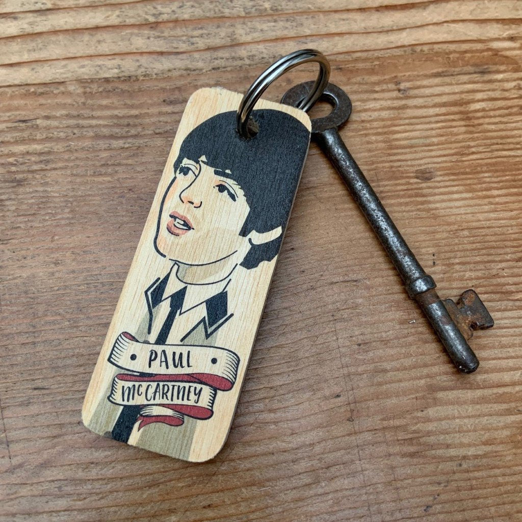Paul McCartney Wooden Keyring